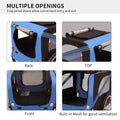 Outdoor Heavy Duty Foldable Utility Pet Stroller Dog black+blue-garden & outdoor-fabric-steel