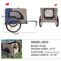 Tangkula Dog Bike Trailer, Mesh Dog Cart