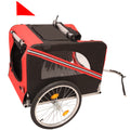 Outdoor Heavy Duty Foldable Utility Pet Stroller Dog black+red-garden & outdoor-fabric-steel