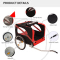 Outdoor Heavy Duty Foldable Utility Pet Stroller Dog black+red-garden & outdoor-fabric-steel