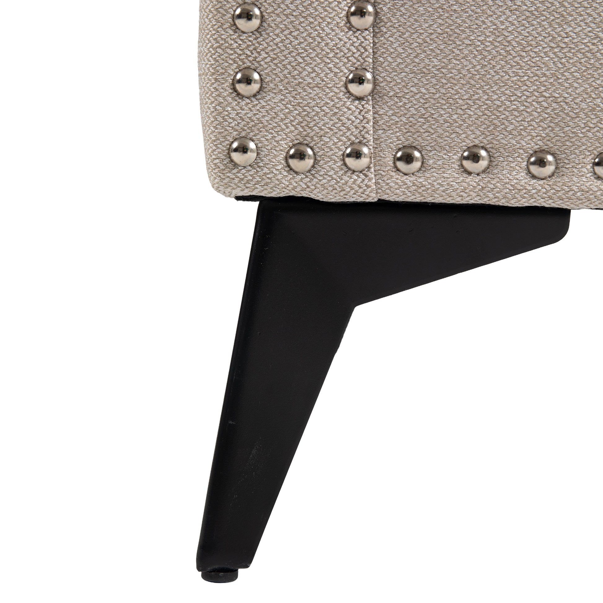 Accent Chair Living Room Chairs Single Sofa Chair,Arm Chairs With Linen Fabric, Mid Century Accent Arm Chairs Comfy Reading Lounge Club Armchair For Bedroom Office Study Beige Metal