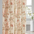 Printed Floral Rod Pocket And Back Tab Voile Sheer Curtain Only 1 Pc Panel Multicolor Polyester