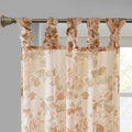 Printed Floral Twist Tab Top Voile Sheer Curtain Only 1 Pc Panel Multicolor Polyester