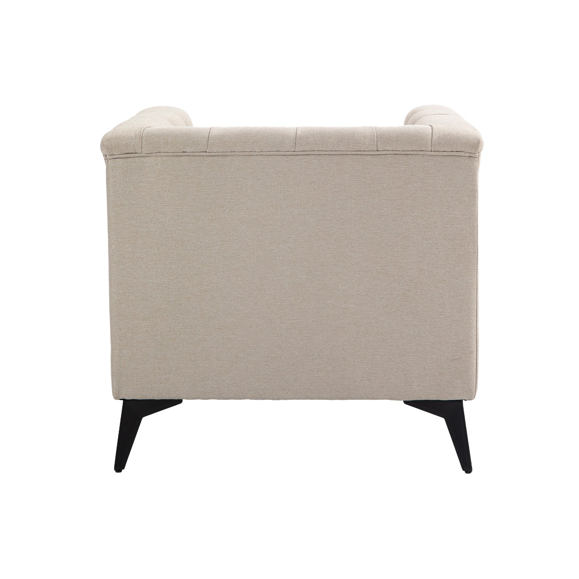 Accent Chair Living Room Chairs Single Sofa Chair,Arm Chairs With Linen Fabric, Mid Century Accent Arm Chairs Comfy Reading Lounge Club Armchair For Bedroom Office Study Beige Metal