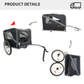 Outdoor Heavy Duty Foldable Utility Pet Stroller Dog black+ gray-fabric-steel