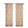 Printed Floral Rod Pocket And Back Tab Voile Sheer Curtain Only 1 Pc Panel Multicolor Polyester