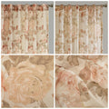 Printed Floral Rod Pocket And Back Tab Voile Sheer Curtain Only 1 Pc Panel Multicolor Polyester