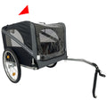 Outdoor Heavy Duty Foldable Utility Pet Stroller Dog black+ gray-fabric-steel