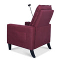 Recliner Chairs For Adults, Adjustable Recliner Sofa With Mobile Phone Holder & Cup Holder, Modern Reclining Chairs Fabric Push Back Recliner Chairs For Living Room, Bedroom, Red Red Foam Polyester