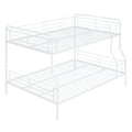 Full Xl Over Queen Metal Bunk Bed, White White Iron