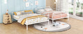 Full Xl Over Queen Metal Bunk Bed, White White Iron