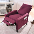 Recliner Chairs For Adults, Adjustable Recliner Sofa With Mobile Phone Holder & Cup Holder, Modern Reclining Chairs Fabric Push Back Recliner Chairs For Living Room, Bedroom, Red Red Foam Polyester