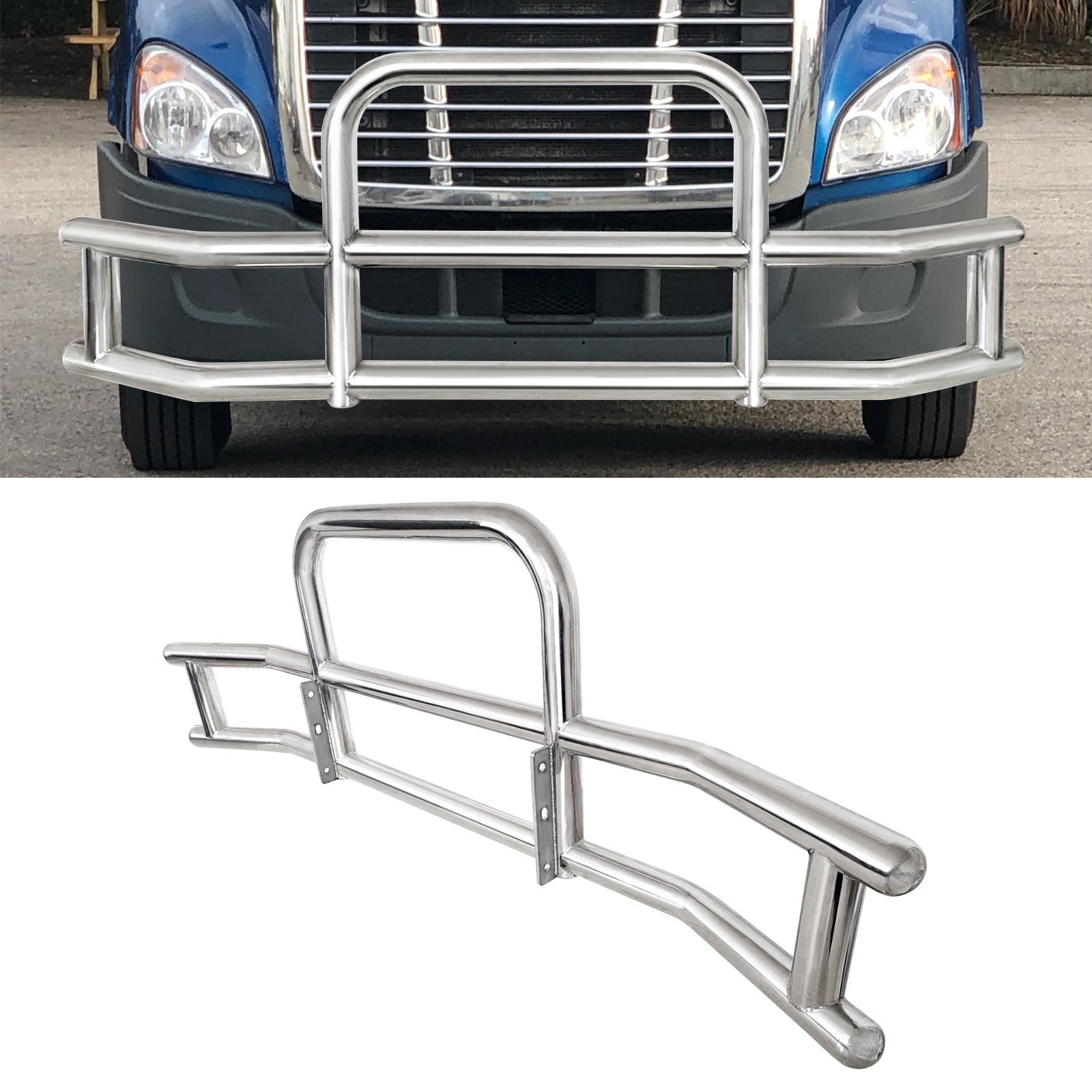 Stainless Steel Deer Guard Bumper for Freightliner chrome-stainless steel