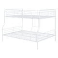 Full Xl Over Queen Metal Bunk Bed, White White Iron