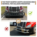 Black lron Integrated Deer Guard for Freightliner black-iron