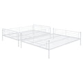 Full Xl Over Queen Metal Bunk Bed, White White Iron