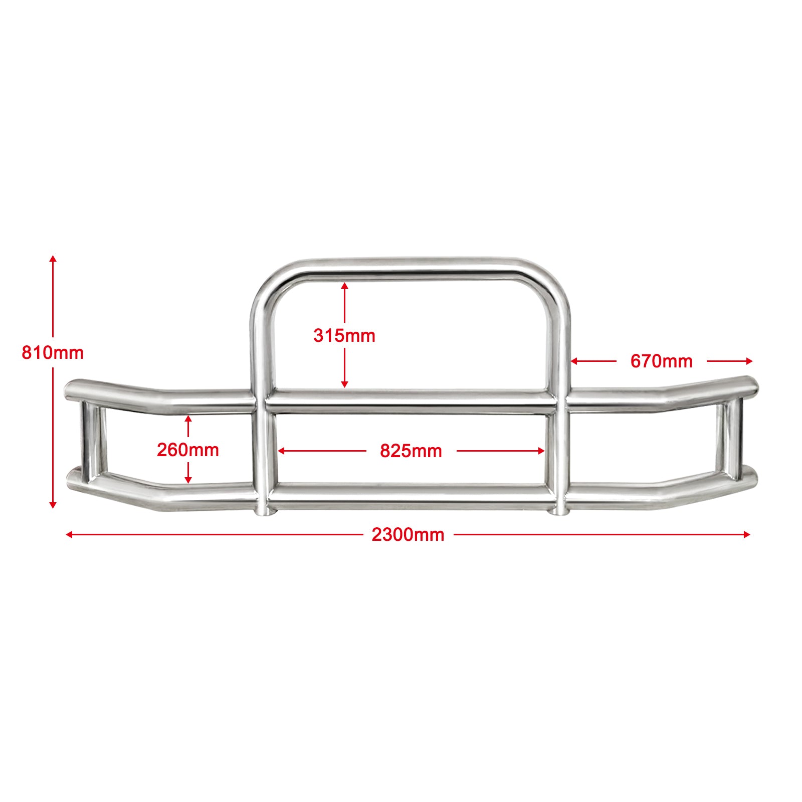 Front Bumper Deer Guard For Freightliner Cascadia 2018 2022 With Bracket G04020 Silver Stainless Steel