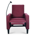 Recliner Chairs For Adults, Adjustable Recliner Sofa With Mobile Phone Holder & Cup Holder, Modern Reclining Chairs Fabric Push Back Recliner Chairs For Living Room, Bedroom, Red Red Foam Polyester