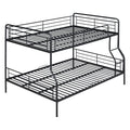 Full Xl Over Queen Metal Bunk Bed, Black Black Iron