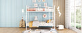 Full Xl Over Queen Metal Bunk Bed, White White Iron