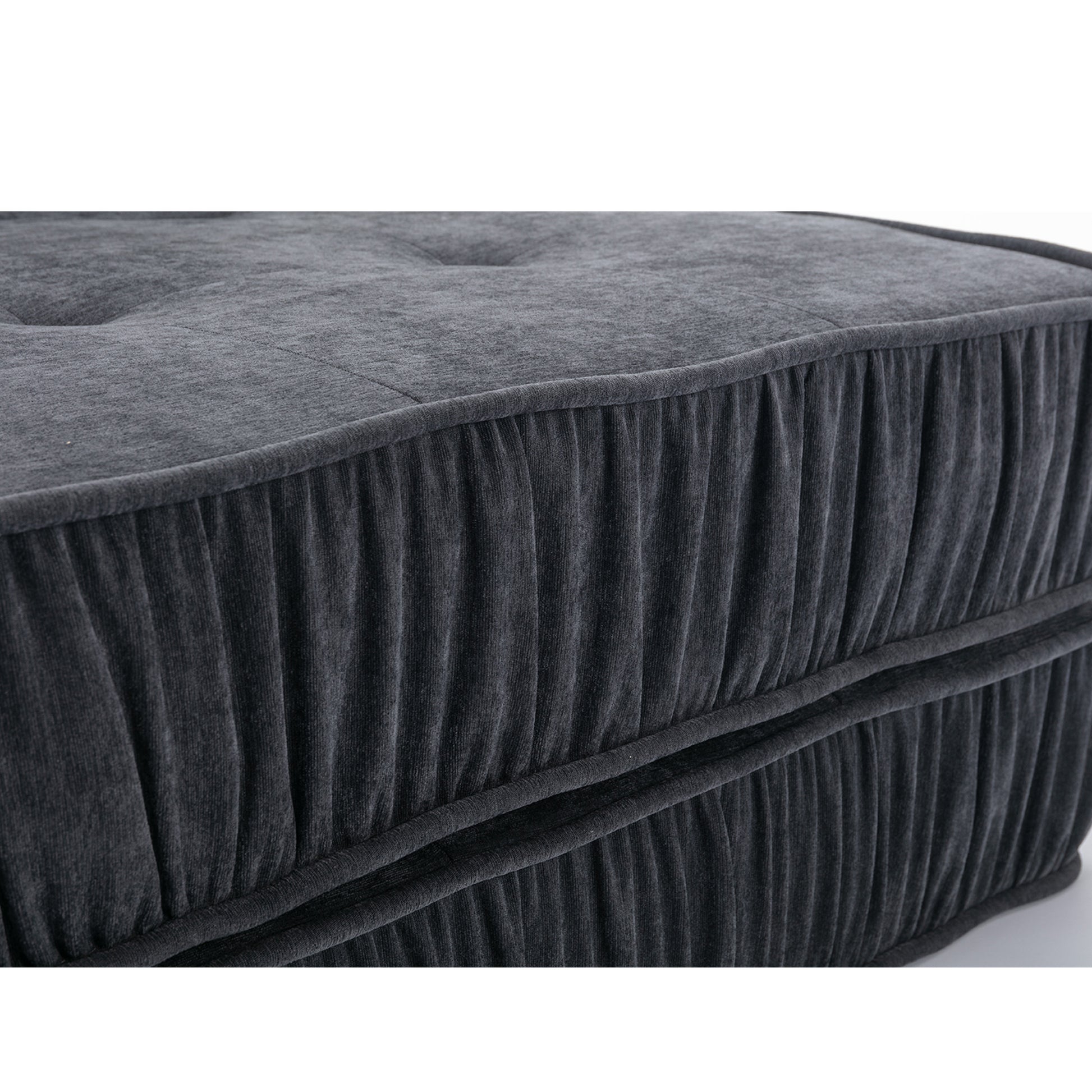 Folding Sofa Bed, Futon Sleeper Chair, Convertible Chair Floor Couch & Sleeping Mattress For Living Room, Guest Room, Home Office, Apartment, Small Space, Bed, Removable Back Cushion, Grey, 1 Seat Grey Chenille Primary Living Space Pillow Back Soft