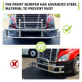 Front Bumper Deer Guard For Freightliner Cascadia 2008 2017 With Bracket G04018 Silver Stainless Steel