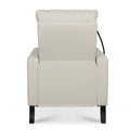 Recliner Chairs For Adults, Adjustable Recliner Sofa With Mobile Phone Holder & Cup Holder, Modern Reclining Chairs Fabric Push Back Recliner Chairs For Living Room, Bedroom, Beige Beige Foam Polyester