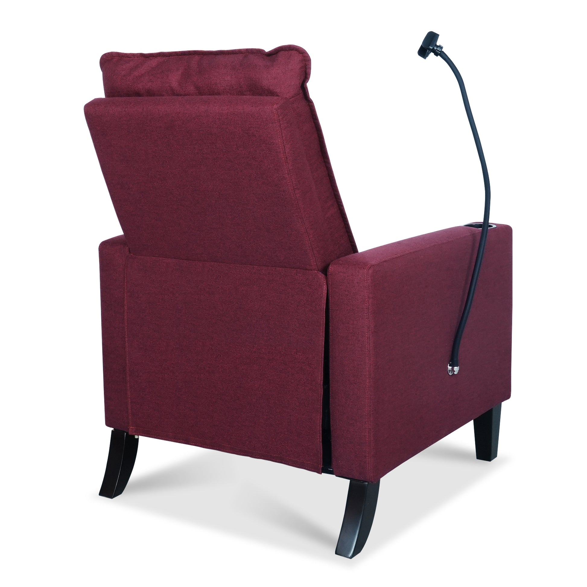 Recliner Chairs For Adults, Adjustable Recliner Sofa With Mobile Phone Holder & Cup Holder, Modern Reclining Chairs Fabric Push Back Recliner Chairs For Living Room, Bedroom, Red Red Foam Polyester