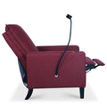 Recliner Chairs For Adults, Adjustable Recliner Sofa With Mobile Phone Holder & Cup Holder, Modern Reclining Chairs Fabric Push Back Recliner Chairs For Living Room, Bedroom, Red Red Foam Polyester