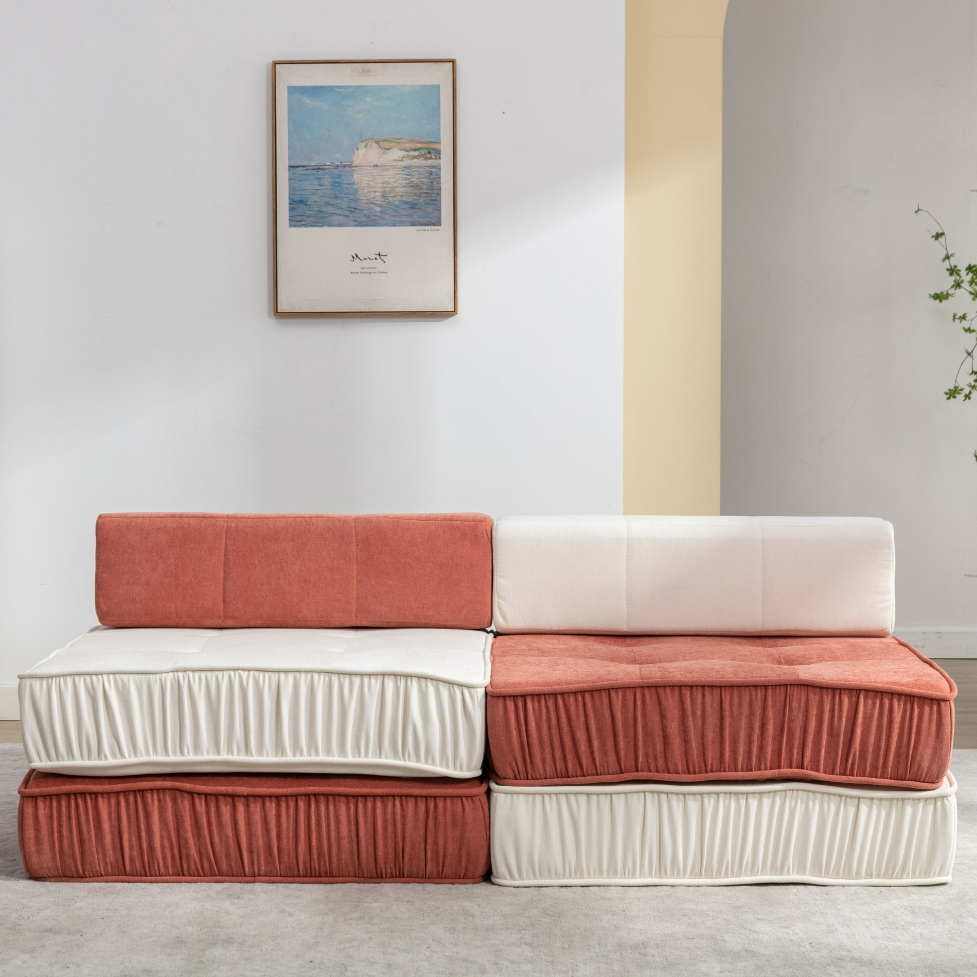 Folding Sofa Bed, Futon Sleeper Chair, Convertible Chair Floor Couch & Sleeping Mattress For Living Room, Guest Room, Home Office, Apartment, Small Space, Bed, Removable Back Cushion, Grey, 1 Seat Grey Chenille Primary Living Space Pillow Back Soft