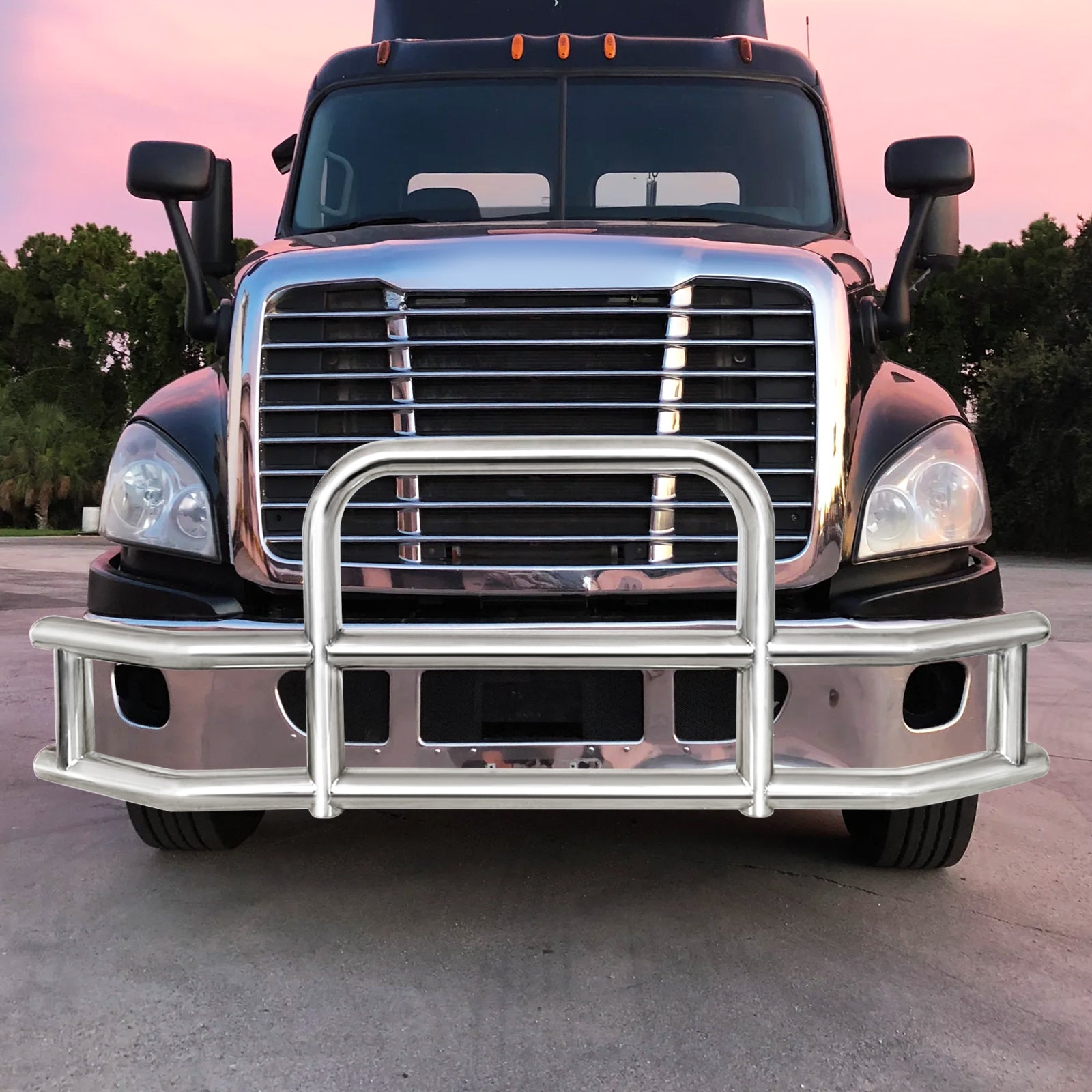 Stainless Steel Deer Guard Bumper for Freightliner chrome-stainless steel