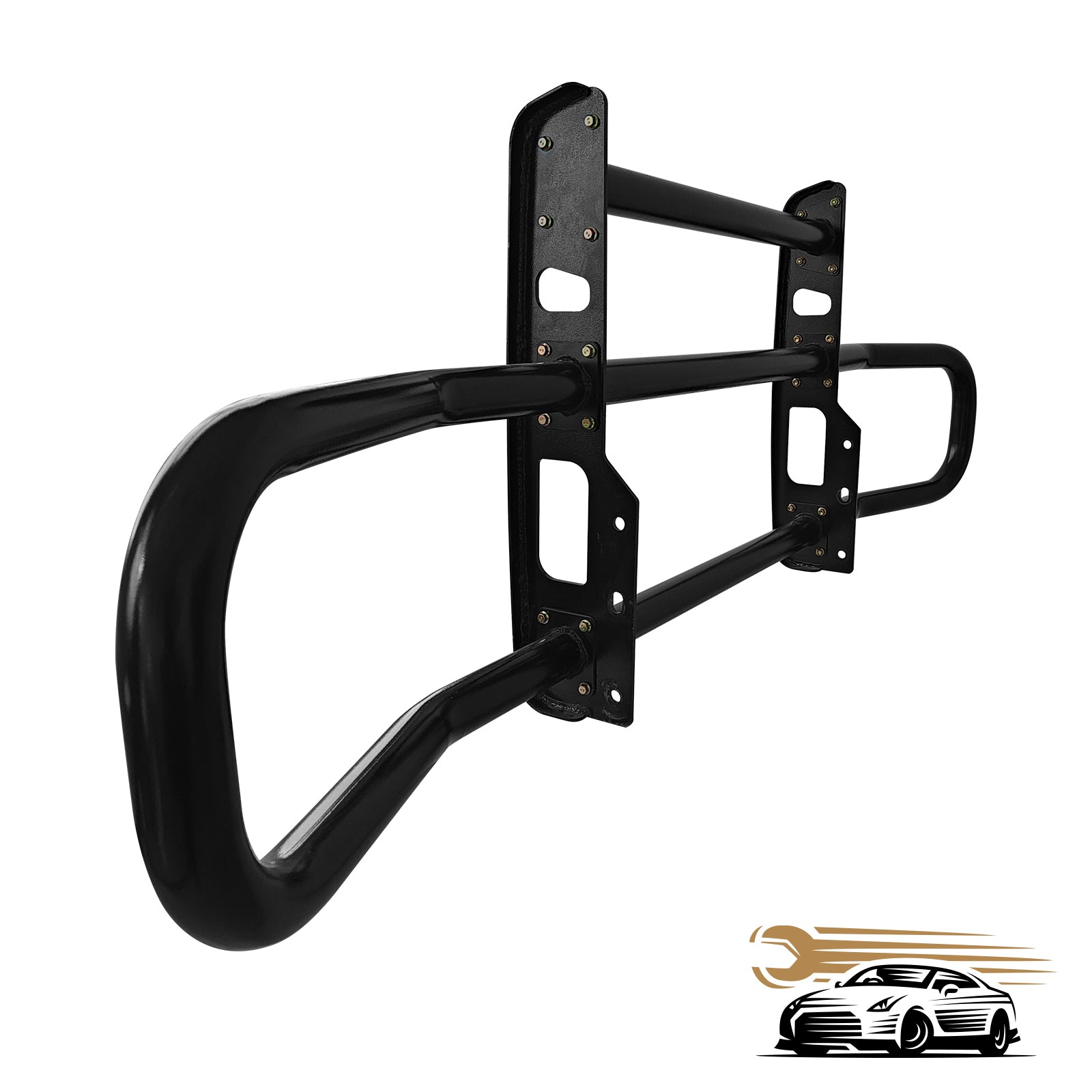 Black Lron Integrated Deer Guard For Freightliner Cascadia 2008 2017 With Brackets Black Iron