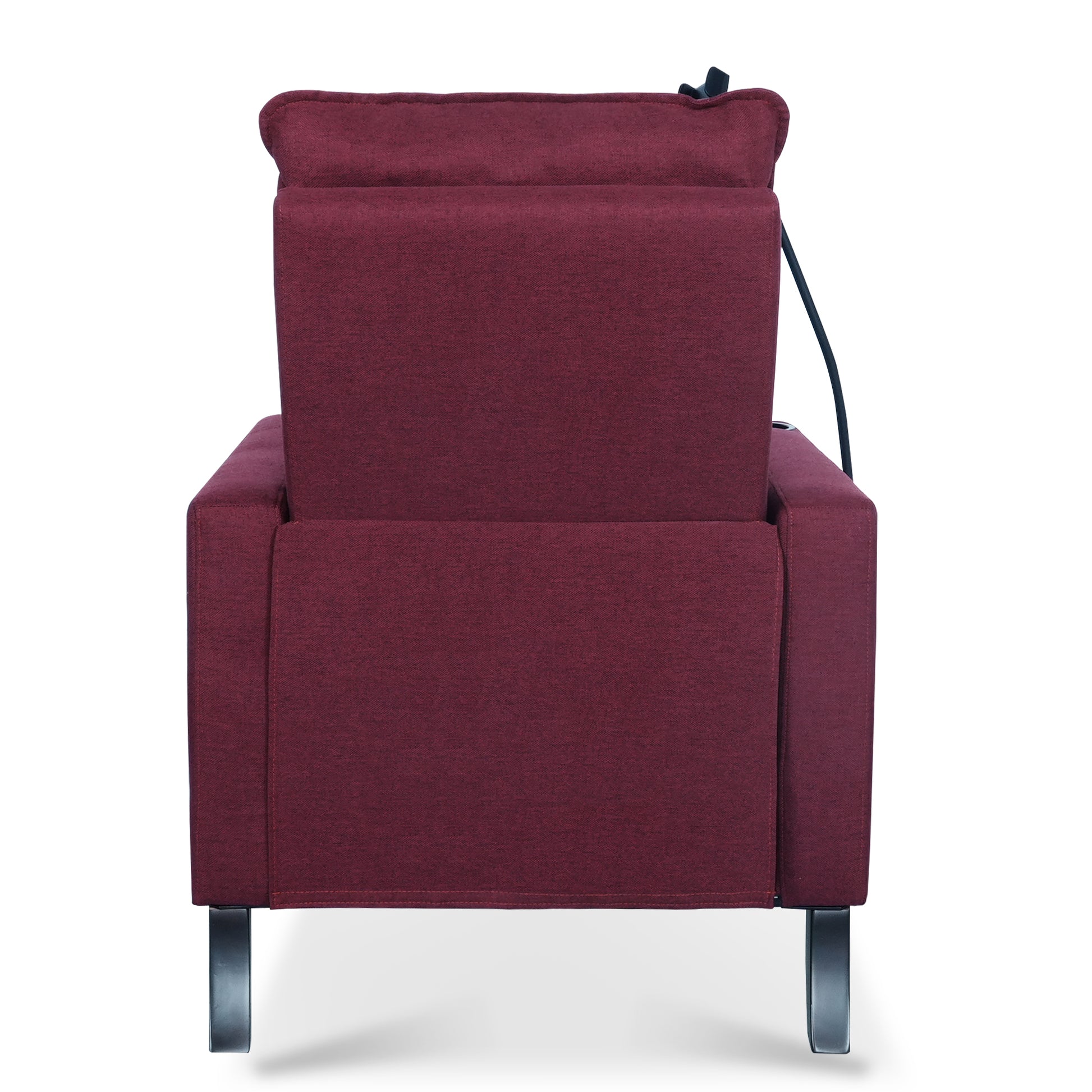 Recliner Chairs For Adults, Adjustable Recliner Sofa With Mobile Phone Holder & Cup Holder, Modern Reclining Chairs Fabric Push Back Recliner Chairs For Living Room, Bedroom, Red Red Foam Polyester