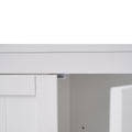 White Bathroom Storage Corner Cabinet with