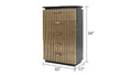 Allure Modern Style 5 Drawer Chest Made With Mango Wood And Finished With Brass Metal Black Bedroom Contemporary,Modern Wood