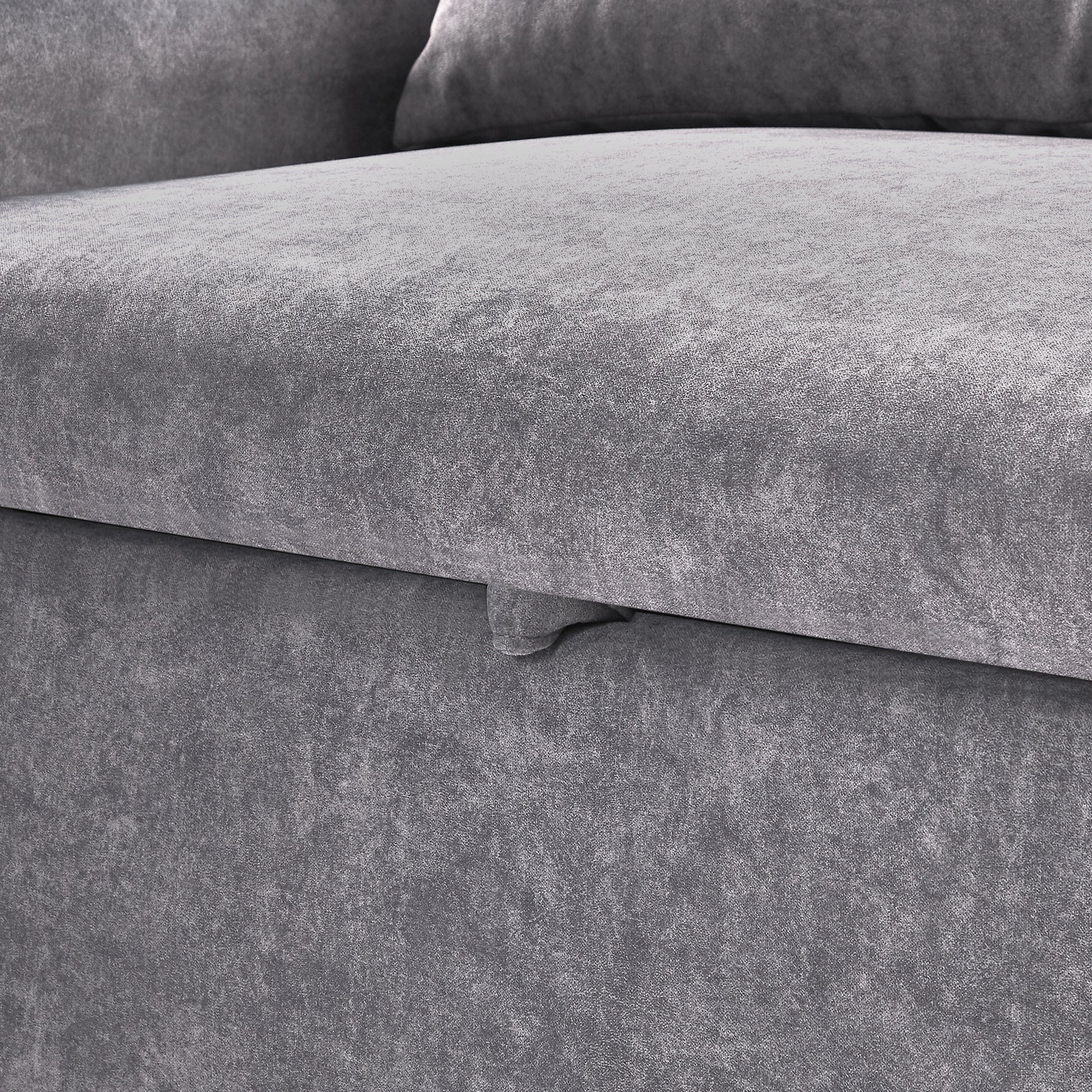 55.1" Pull Out Sleep Sofa Bed Loveseats Sofa Couch With Adjsutable Backrest, Storage Pockets, 2 Soft Pillows, Usb Ports For Living Room, Bedroom, Apartment, Office,Grey Old Sku Wf307821Aae Grey Foam Microfiber