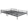 Full Xl Over Queen Metal Bunk Bed, Black Black Iron