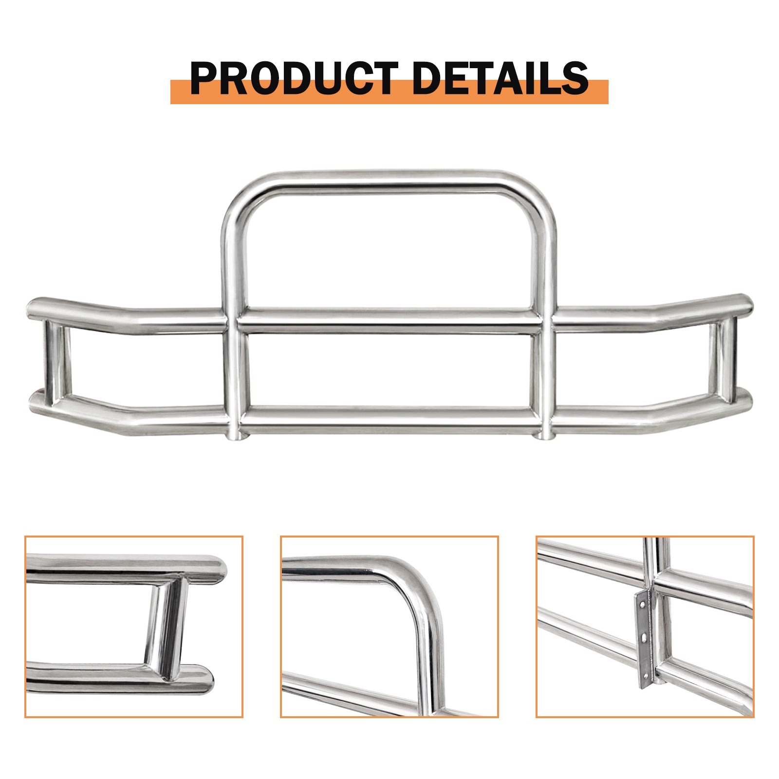 Stainless Steel Deer Guard Bumper for Freightliner chrome-stainless steel