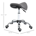 Ergonomic Rolling Saddle Stool Pu Leather Hydraulic Spa Stool Height Adjustable Swivel Drafting Medical Salon Chair, Grey Grey Faux Leather