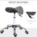 Ergonomic Rolling Saddle Stool Pu Leather Hydraulic Spa Stool Height Adjustable Swivel Drafting Medical Salon Chair, Grey Grey Faux Leather