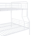 Full Xl Over Queen Metal Bunk Bed, White White Iron