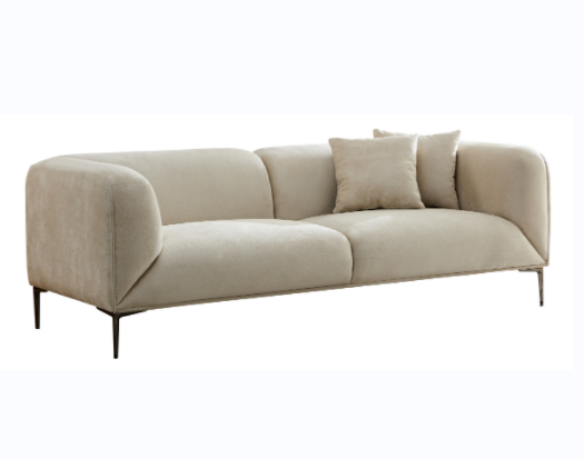 Wks2B Beige Sofa Can Be Placed In The Studio, Living Room, Attic Multiple Scenes, Modern Style Simple Fashion, Size 89.37* 35.43* High 28.74 Inches Beige Fabric 1 Seat