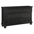 Transitional Black Dresser Of 7 Drawers Jewelry Tray Traditional Design Bedroom Wooden Furniture Black Bedroom Traditional,Transitional Wood