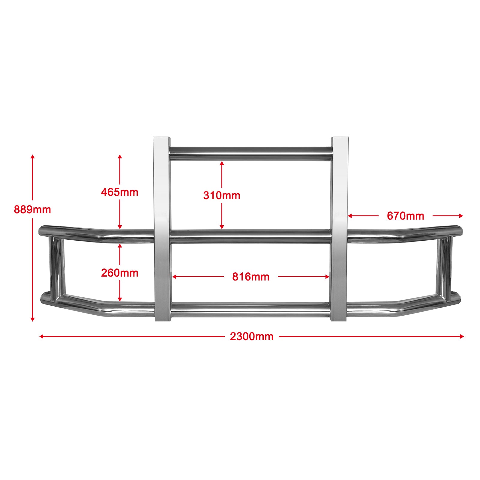 Stainless Steel Deer Guard Bumper for Freightliner chrome-stainless steel