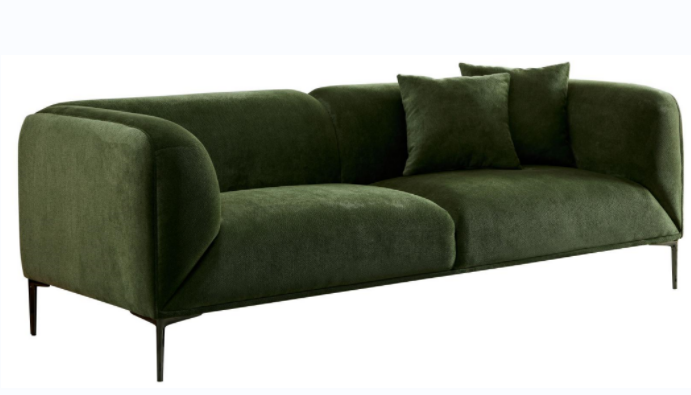 Wks2G Green Sofa Can Be Placed In The Studio, Living Room, Attic Multiple Scenes, Style Modern Simple Fashion, Size 89.37* 35.43* High 28.74 Inches Green Fabric 3 Seat