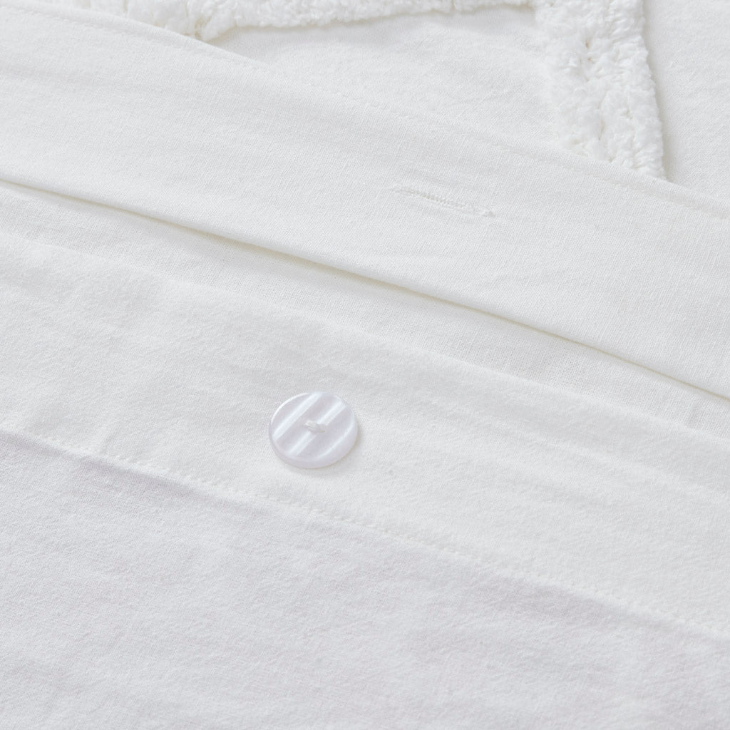 3 Piece Cotton Duvet Cover Set With Chenille Tufting Auburn Cotton