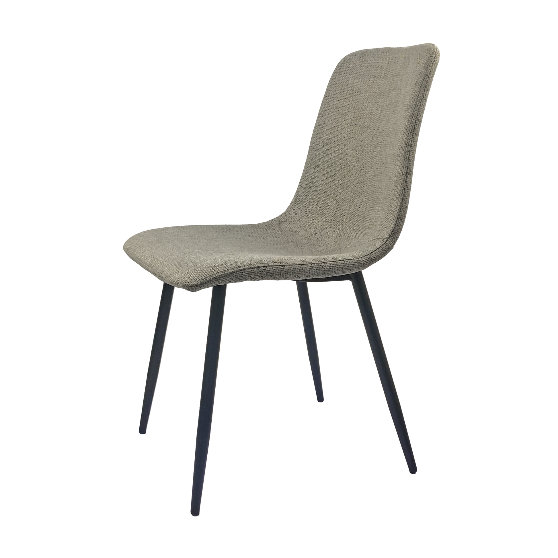 Dining Chairs Set Of 4,Modern Kitchen Dining Room Chairs,Upholstered Dining Accent Chairs In Linen Cushion Seat And Sturdy Black Metal Legs Grey Light Gray Kitchen Dining Chairs Foam Linen