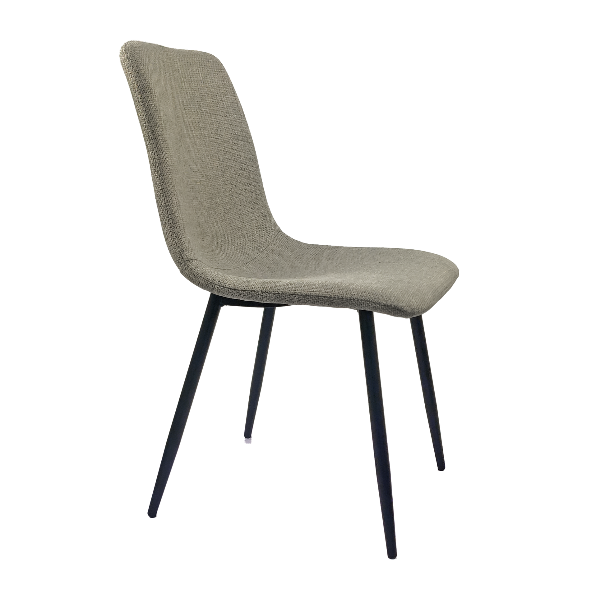 Dining Chairs Set Of 4,Modern Kitchen Dining Room Chairs,Upholstered Dining Accent Chairs In Linen Cushion Seat And Sturdy Black Metal Legs Grey Light Gray Kitchen Dining Chairs Foam Linen