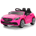 12V Kids Slc300 Ride On Toy Car, Electric Battery Powered Vehicles With Led Lights, Horn, For Children 3 6 Pink Polypropylene