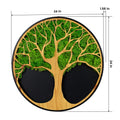 Life Tree Moss Metal Wall Art Green Iron